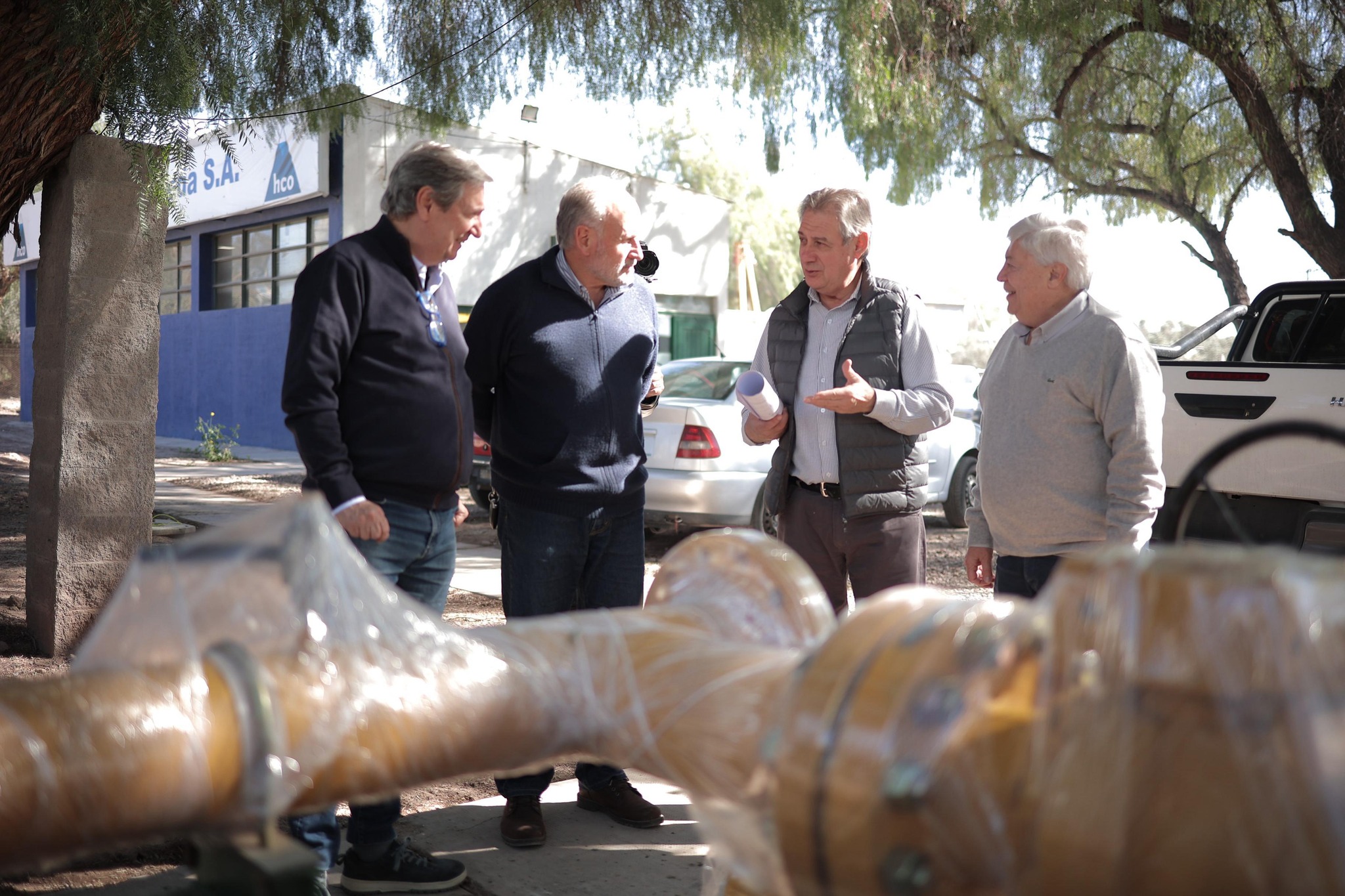 GASODUCTO: YA ESTÁ EL 100% DE LOS MATERIALES PARA TERMINAR LA OBRA Y OMAR FÉLIX LOS SUPERVISÓ