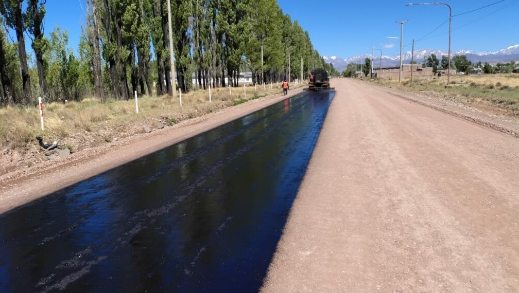 Malargue: Inició la última etapa de la obra de asfaltado en la calle Jorge Newbery