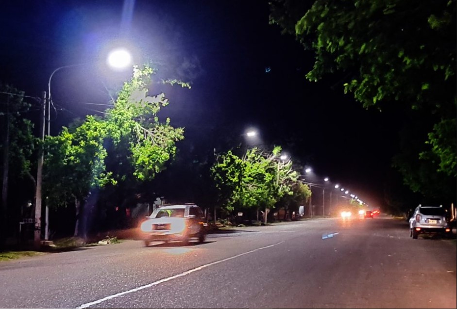 Ya funcionan las nuevas luces LED en las avenidas San Martín y Moreno