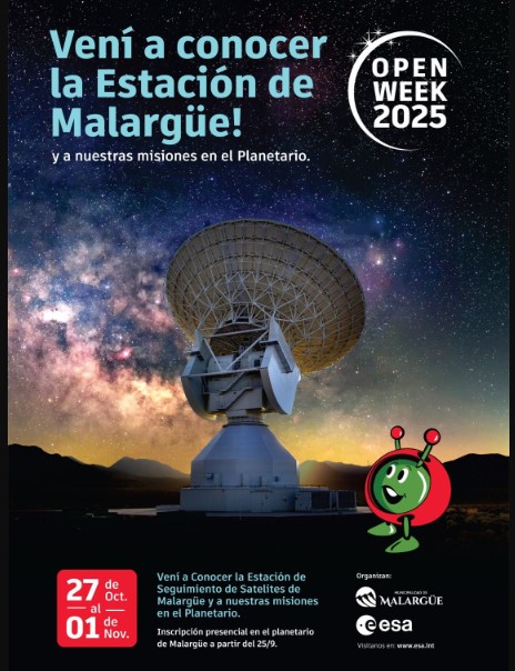La Agencia Espacial Europea abre las puertas de su estación en Malargüe para la Open Week 2025