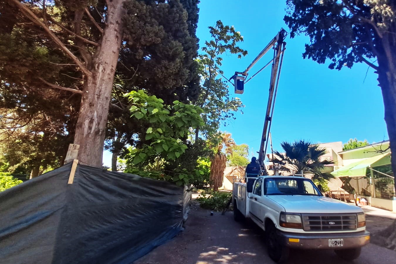 Trabajos para renovar la plaza Ramón Ruiz de Atuel Norte