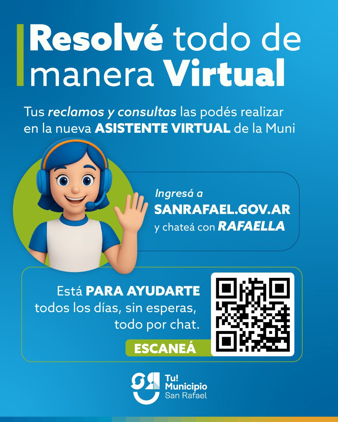 Rafaella, la nueva “asistente virtual” del Municipio para consultas y reclamos, disponible las 24 horas