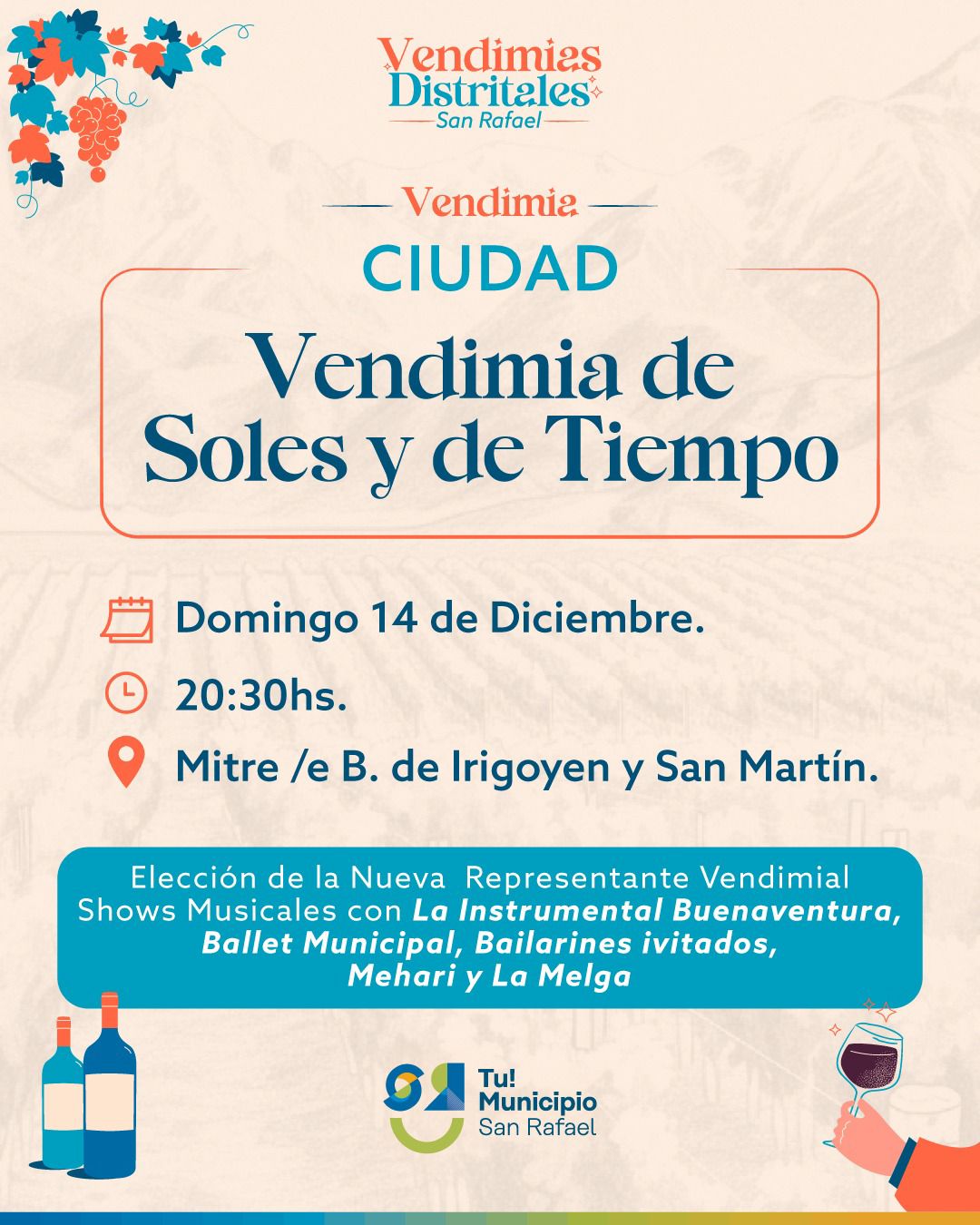 Esta noche se completa el calendario vendimial con la Vendimia de Ciudad