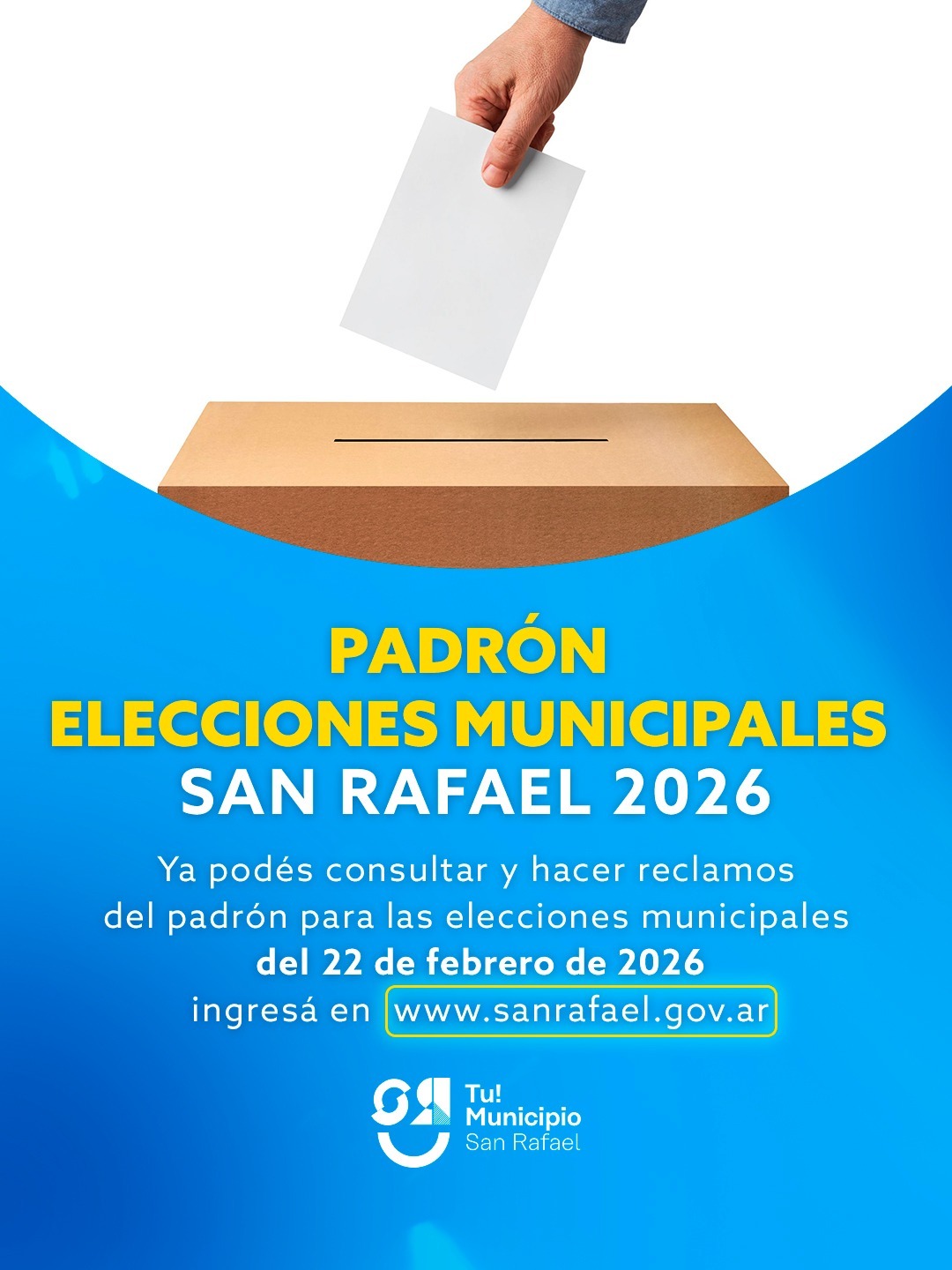 Ya está disponible el padrón provisorio para las elecciones municipales 2026.