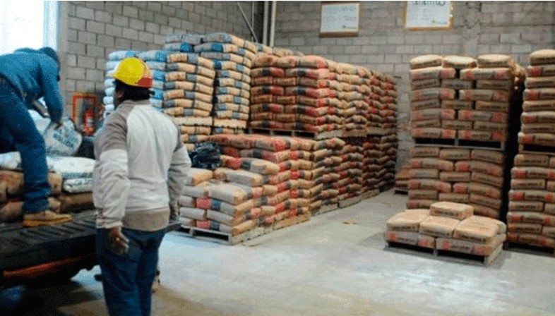 Fuerte caída en la venta de materiales de construcción