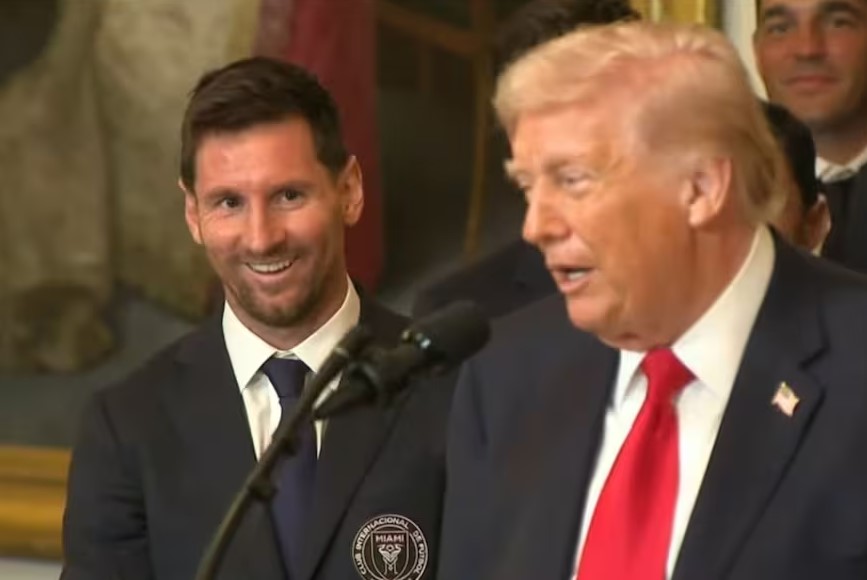 Encuentro mundial: Trump recibió a Messi y la imagen se hizo viral