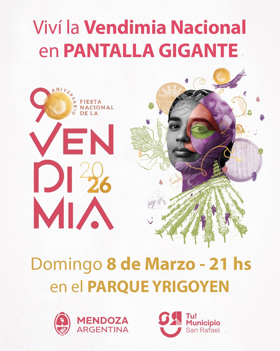 Este domingo vivimos la Vendimia Nacional y alentamos por Azul en pantalla gigante en el Parque Yrigoyen