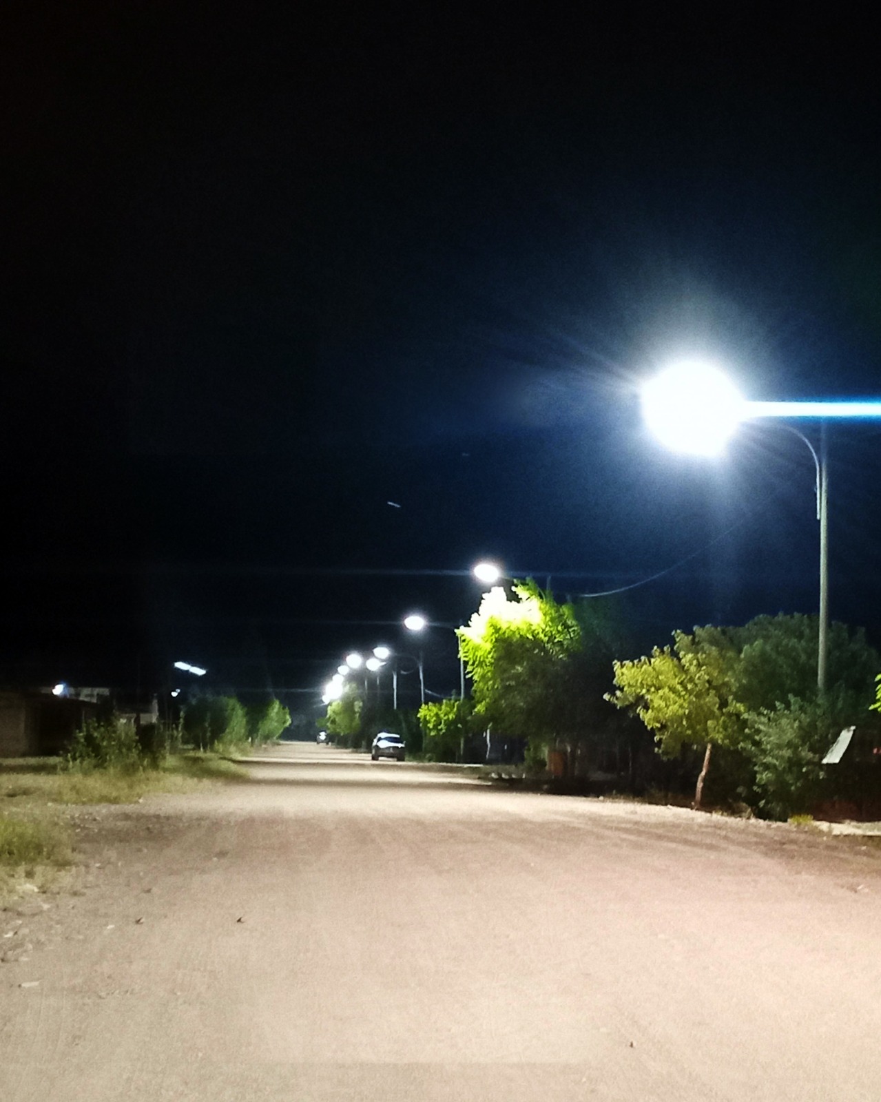 Sigue en marcha la renovación led: 100 nuevas luminarias en El Sosneado