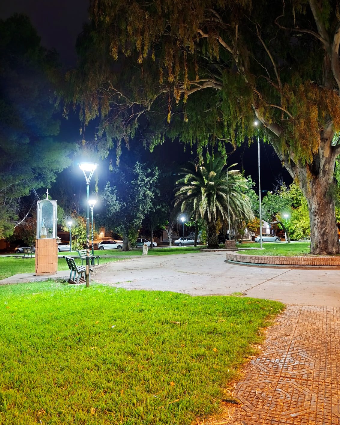 Con más de 30 nuevos equipos, el municipio dotó de iluminación led a la plaza Bufano