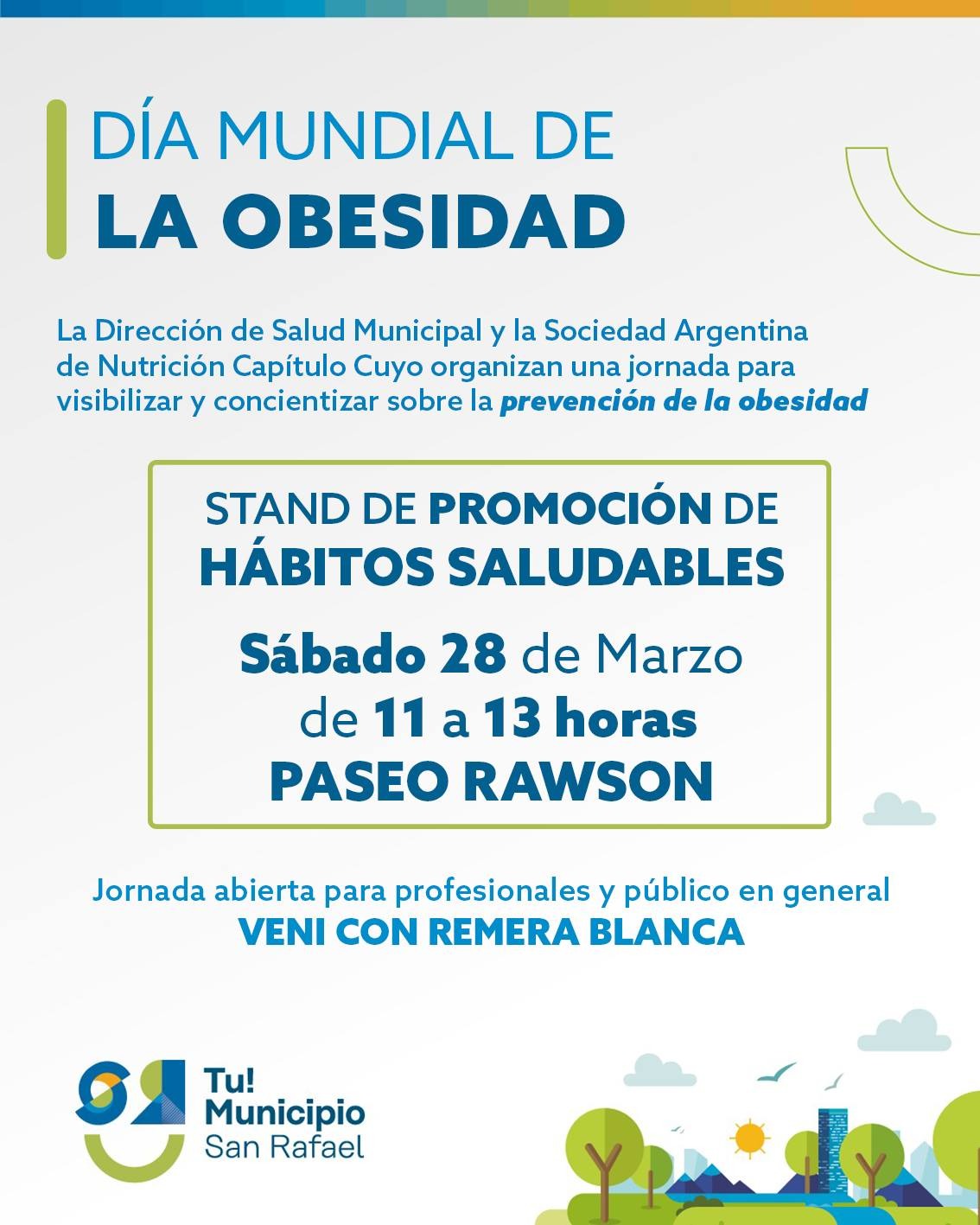 Día Mundial de la Obesidad: la Dirección Municipal de Salud organiza una jornada de concientización en el Paseo Rawson