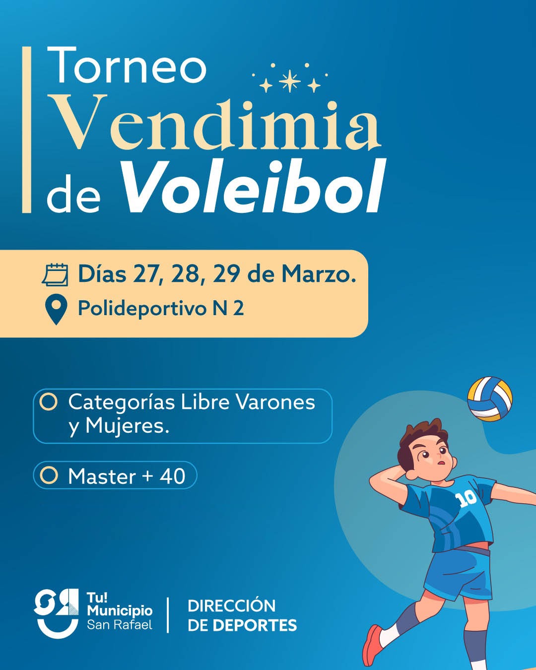 Arranca el Torneo Vendimia de Vóley en el renovado Polideportivo 2