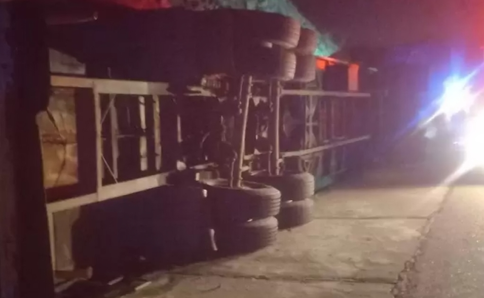 Grave vuelco en la Cuesta de los Terneros: un camión con caballos desbarrancó, rescataron al chofer y murieron varios animales