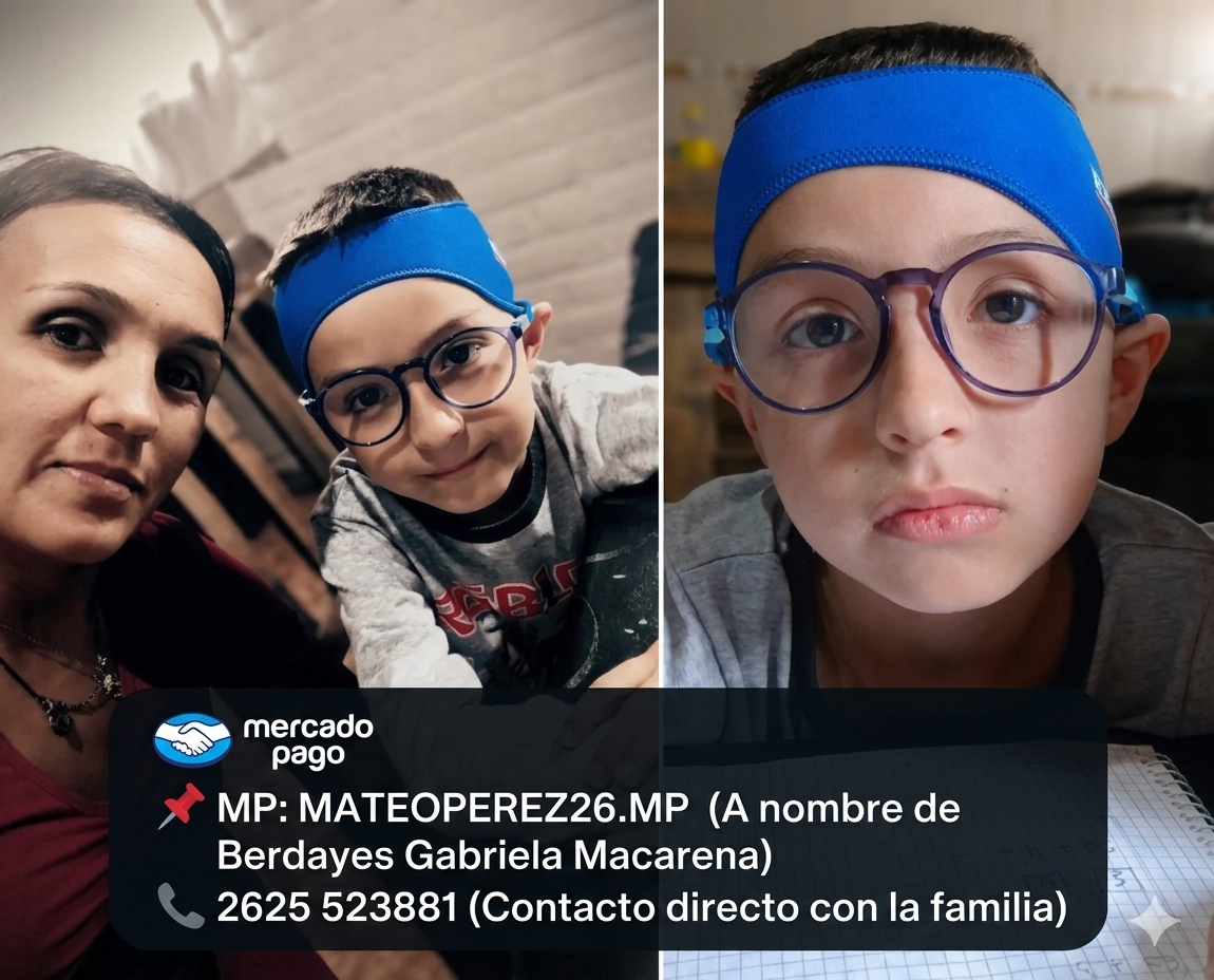 Todos por Mateo: Colaboremos para que el pequeño alvearense pueda viajar a Mendoza