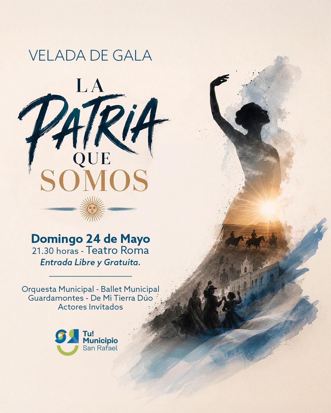 Velada de Gala del 25 de Mayo: “La Patria que Somos” en el Teatro Roma.