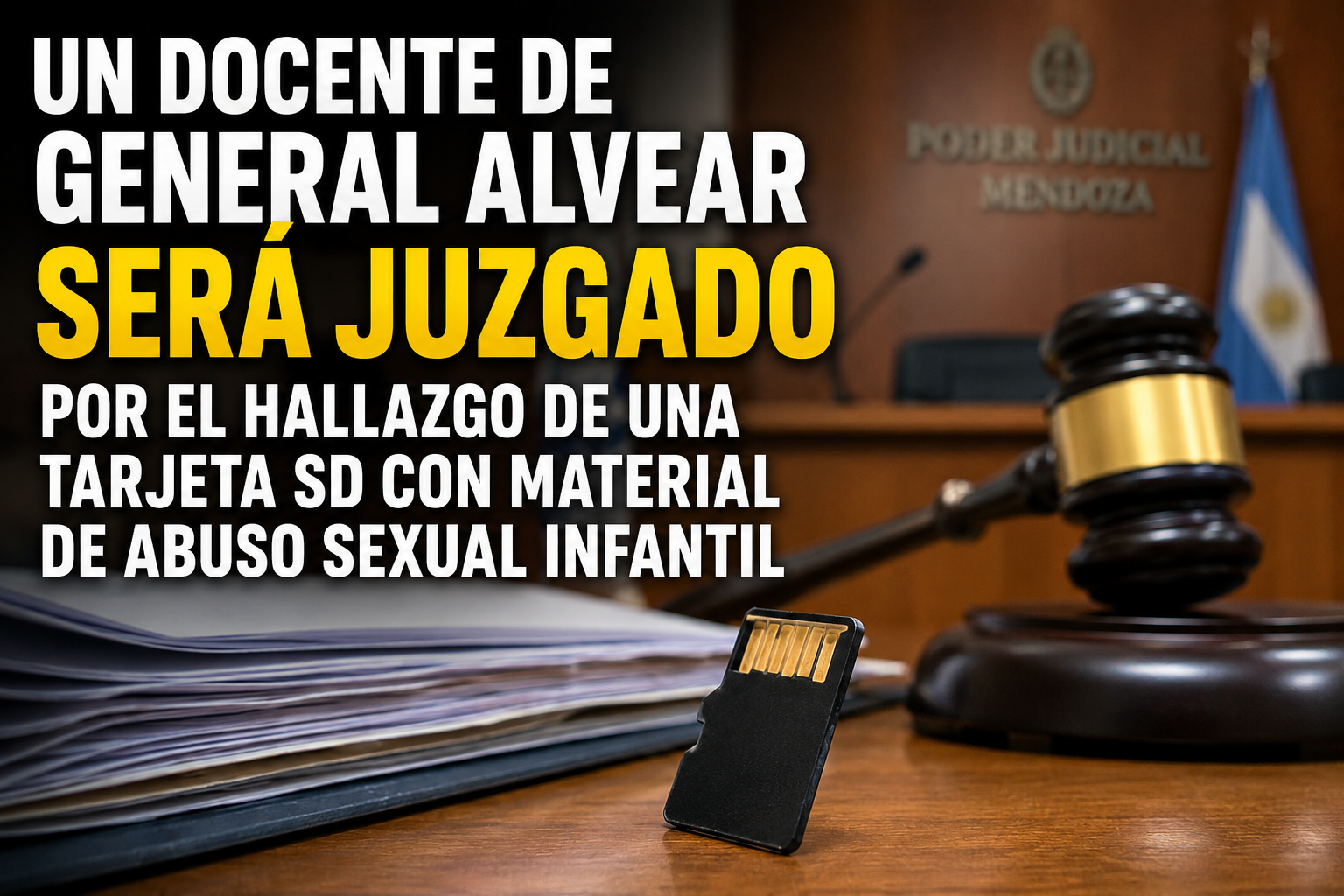Un docente de General Alvear será juzgado por el hallazgo de una tarjeta SD con material pedófilo